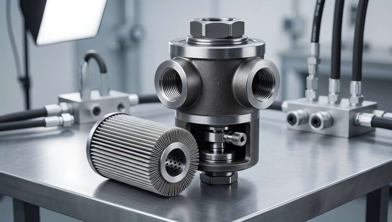 3D Render of Hydraulic Oil Filter