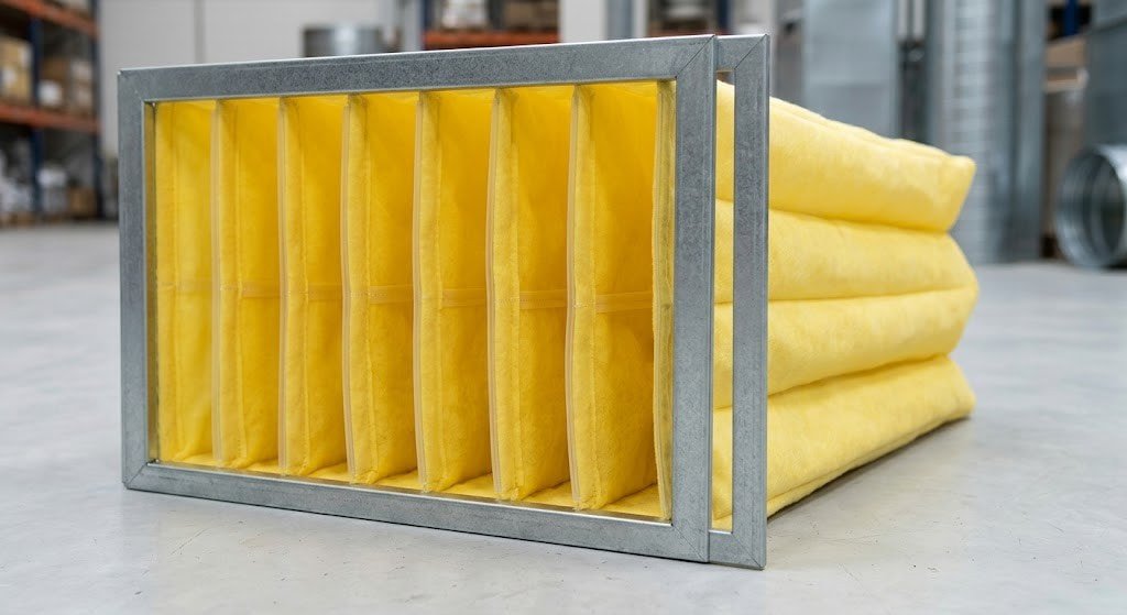 Yellow F8 synthetic bag filter