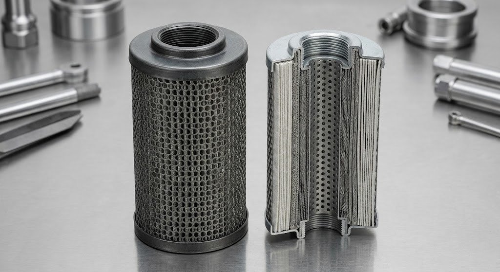 High-Precision Pleated Filter Cartridge 3D Render