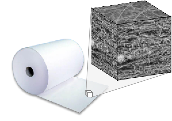 ClearFilter internal media structure and fiber web